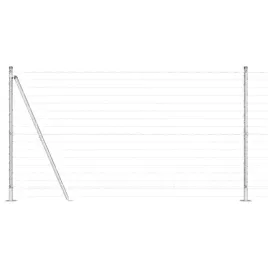 ogrodzenie-z-slupkiem-srebrny-12-x-25-m-stal