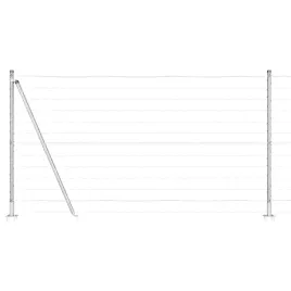 ogrodzenie-z-slupkiem-srebrny-12-x-10-m-stal