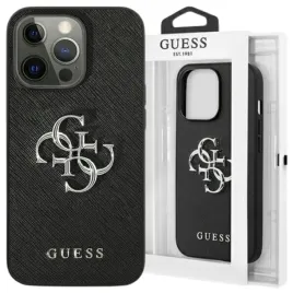 guess-pokrowiec-hardcase-do-iphone-13-pro-13-61-saffiano-z-logo-metalowym
