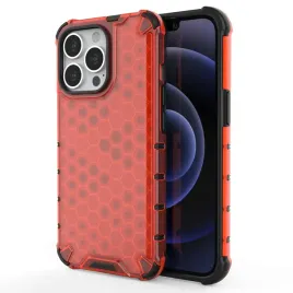 honeycomb-etui-pancerny-pokrowiec-z-zelowa-ramka-iphone-13-pro-czerwony