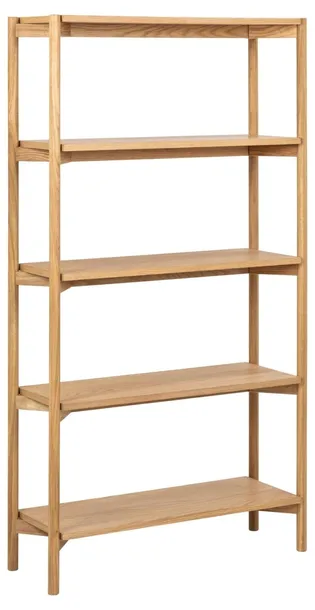 REGAŁ Z 4 PÓŁKAMI Braidwood z MDF i DREWNA DĘBOWEGO