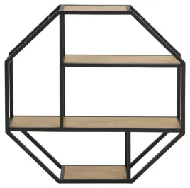 polka-seaford-octagon-z-mdf-i-metalu-okleina-dab-heksagon