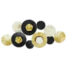 dekoracja-scienna-anemone-zlota-czarna