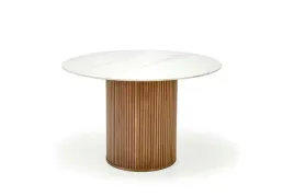 stol-okragly-uno-bialy-marmur-120cm-orzechowe-drewniane-nogi