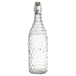 butelka-szklana-1l-design-w-kropki-z-korkiem-na-klamre