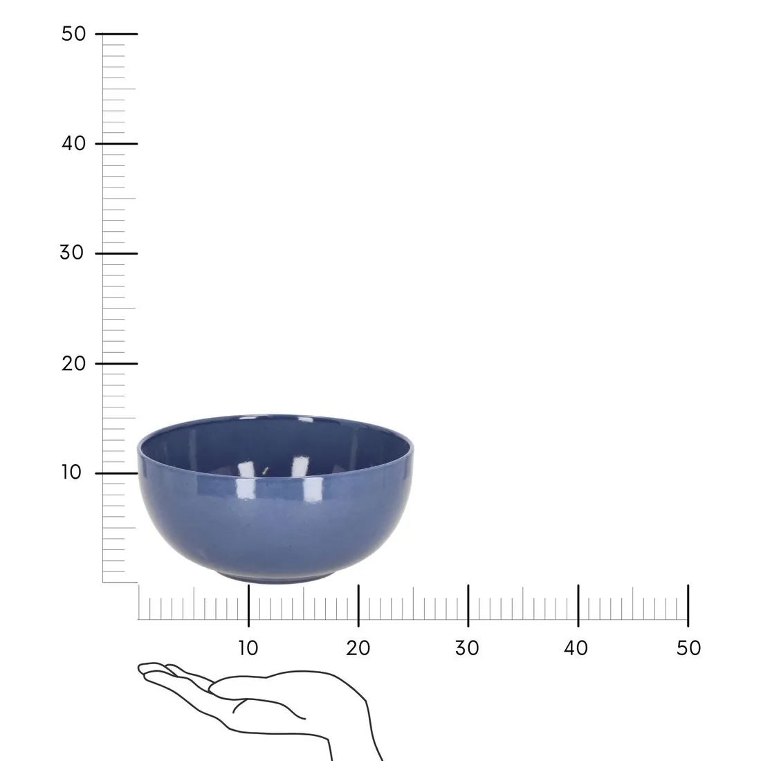 miska-gomera-25cm-niebieska-okragla-stan-nowy