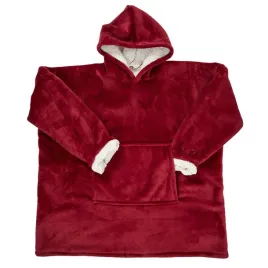 bluza-ocieplana-szeroka-snuddie-z-kieszenia-czerwona