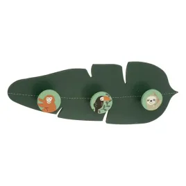 Zdjęcie produktu WIESZAK ŚCIENNY do pokoju dziecka W KSZTAŁCIE LIŚCIA motyw dżungli
