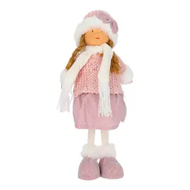 figurka-zimowa-dziewczynka-38cm-rozowa-z-tkanin