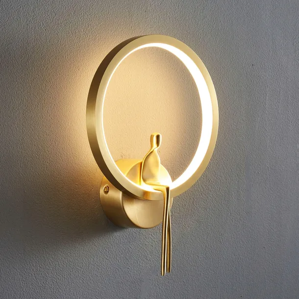 lampa-scienna-amici-ring-led-zlota-27-cm-stan-nowy