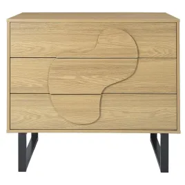 komoda-nowoczesna-dab-artisan-czarna-3-szuflady-120-cm