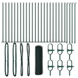 zestaw-slupkow-ogrodzeniowych-stalowych-zielonych-5000-x-32-x-50-cm