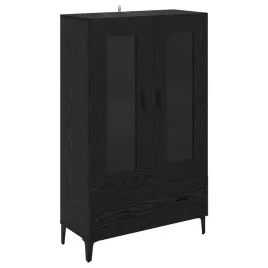 highboard-z-czarnego-debu-z-szufladami-i-przeszklonymi-drzwiami-70x31x115