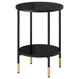 ikea-asperod-stolik-kawowy-czarny-szklo-srednica-45-cm