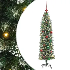 smukla-sztuczna-choinka-swiateczna-z-cieplymi-swiatlami-led-150-cm