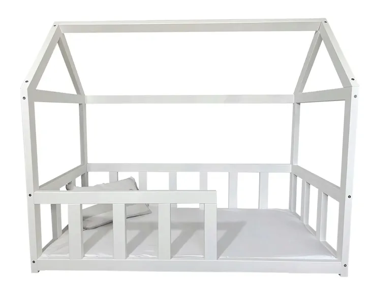 Łóżko dziecięce domek 160x80 drewno lite + stelaz