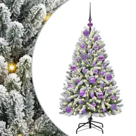 sztuczna-choinka-z-led-i-bombkami-skladana-zielono-biala-120-cm