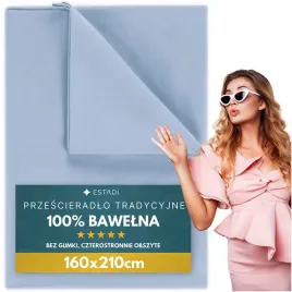 przescieradlo-bez-gumki-tradycyjne-160x210-cm-100percent-bawelna-blekit-blekitne