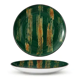 talerz-obiadowy-duzy-plytki-porcelanowy-zielony-wilmax-okragly-28-cm
