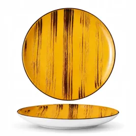 talerz-obiadowy-duzy-plytki-porcelanowy-zolty-wilmax-okragly-28-cm