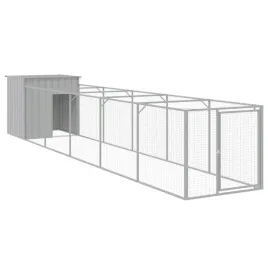 buda-dla-psa-z-wybiegiem-jasnoszara-110x609x110-cm-stal