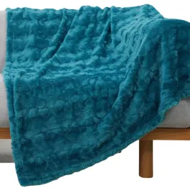luksusowy-koc-i-narzuta-2w1-gruby-150x200cm-wlochacz-500-gsm-turkus