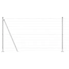 ogrodzenie-z-slupkiem-srebrny-12-x-25-m-stal
