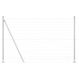 ogrodzenie-z-slupkiem-srebrny-16-x-10-m-stal