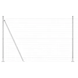 ogrodzenie-z-slupkiem-srebrny-14-x-10-m-stal
