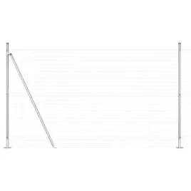ogrodzenie-z-slupkiem-srebrny-16-x-10-m-stal