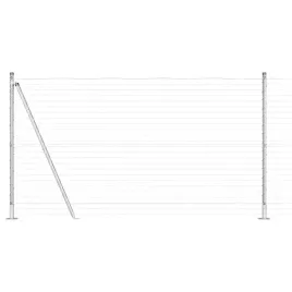 ogrodzenie-z-slupkiem-srebrny-12-x-10-m-stal