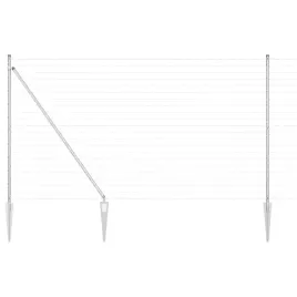 ogrodzenie-z-slupkiem-srebrny-16-x-10-m-stal