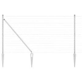 ogrodzenie-z-slupkiem-srebrny-12-x-10-m-stal