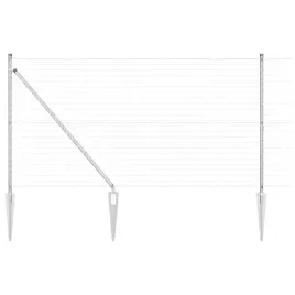ogrodzenie-z-slupkiem-srebrny-14-x-10-m-stal