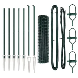 ogrodzenie-z-slupkiem-zielony-14-x-10-m-stal-i-pvc