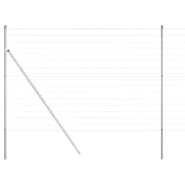 ogrodzenie-z-slupkiem-srebrny-16-x-10-m-stal-i-pvc