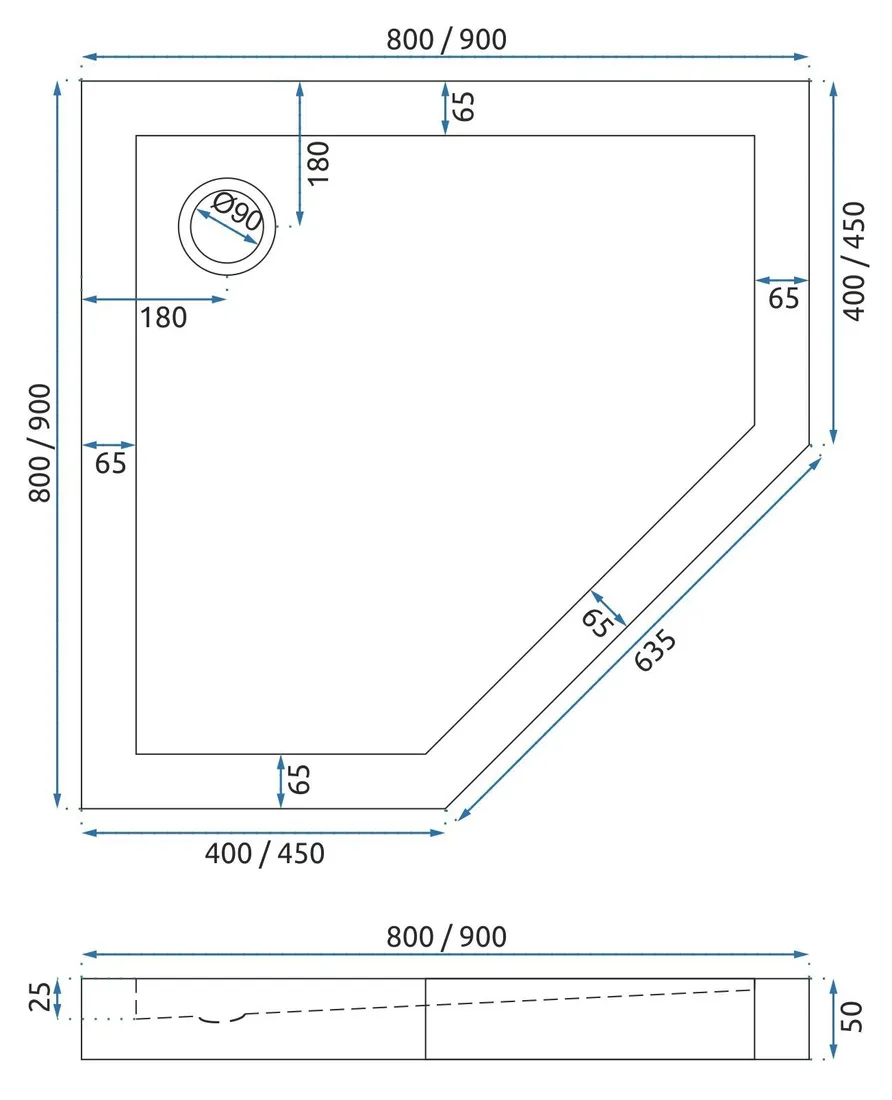 brodzik-diamond-black-90x90x5cm-rea