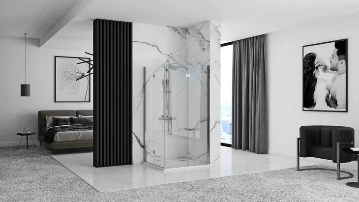 modul-kabiny-fold-n2-chrom-110-rea-wysokosc-calkowita-190-cm
