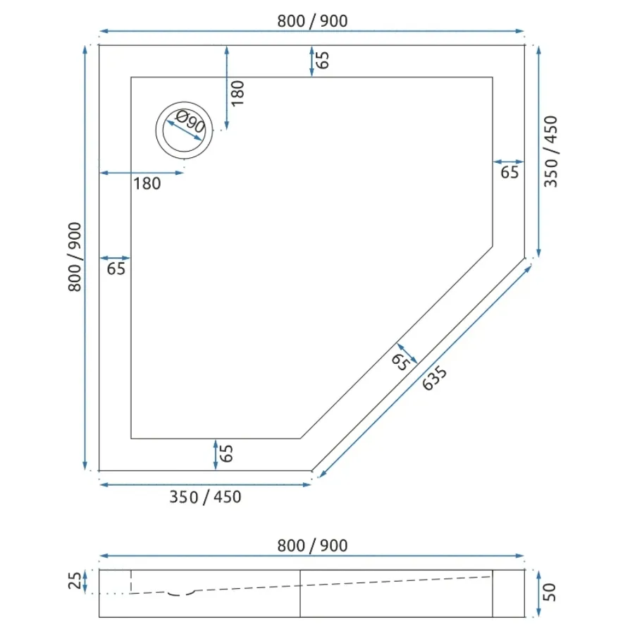 brodzik-diamond-white-80x80x5cm-rea