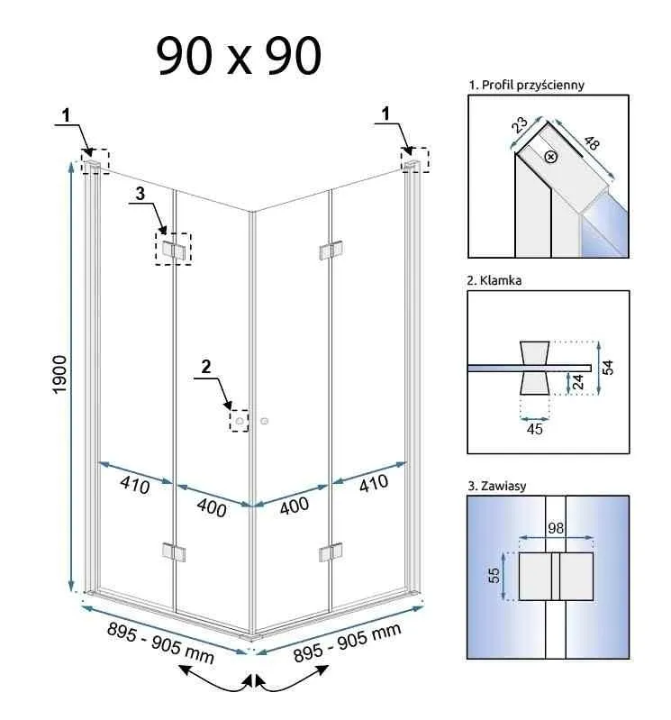 kabina-fold-n2-chrom-80x80-rea-stan-nowy