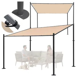 pergola-ogrodowa-tarasowa-3x3-m-metalowa-altana-wiata-zadaszenie-bezowe