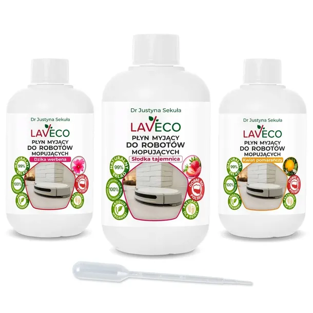3 x 0,5 Płyn do robotów mopujących, odkurzaczy myjących - 3 zapachy