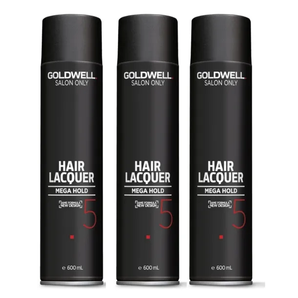 GOLDWELL Zestaw lakier do włosów bardzo mocny SALON ONLY 3x600ml