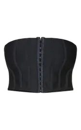czarny-bandazowy-top-zapinany-na-haczyki-prettylittlething-xs