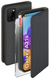 etui-z-klapka-do-samsung-a21s-zamykane-czarne-futeral-szklo-9h