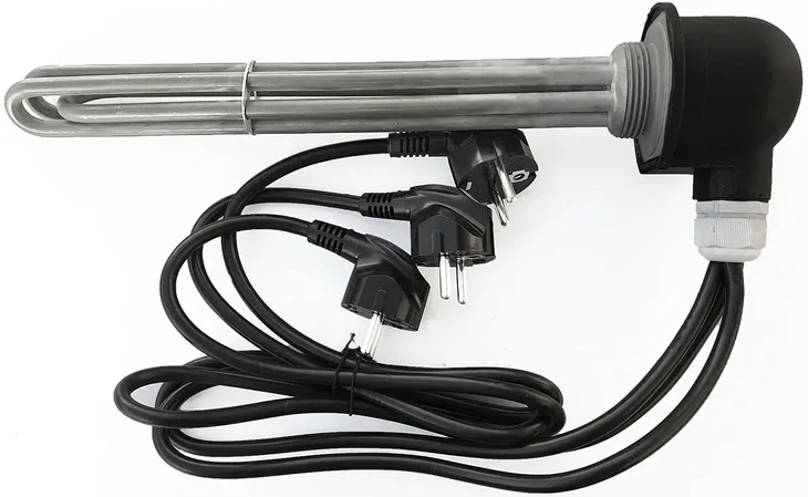 GRZAŁKA POTRÓJNA 1000/1500/2000W 5/4 DO DESTYLATORA NIERDZEWNA z Przewodem