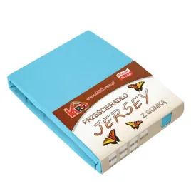 Zdjęcie produktu Prześcieradło jersey z gumką 220x240 turkusowe KARO