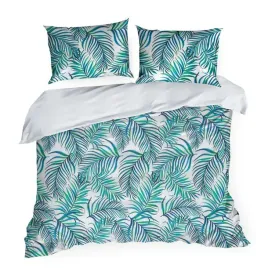 posciel-z-mikrofibry-160x200-palms-2-biala-turkuso