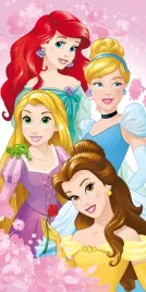 recznik-plazowy-70x140-ksiezniczki-princess-rozowy-dzieciecy-bawelniany