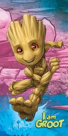 Zdjęcie produktu Ręcznik plażowy 70x140 Groot ”I am groot” dziecięcy Kids25